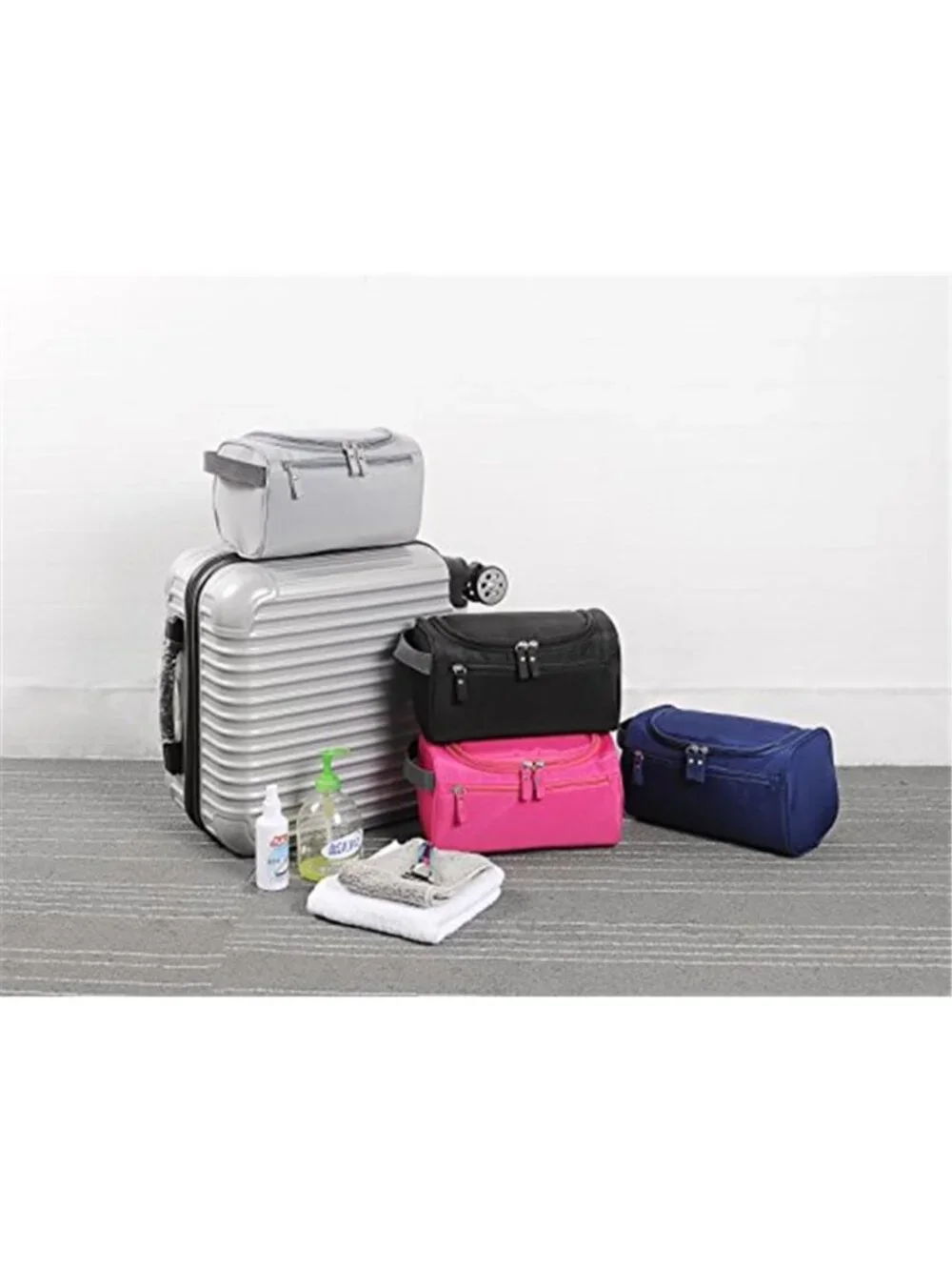 Travel Toiletry Bag Hanging Cosmetic Organizer Makeup Shaving Dopp Kit Case